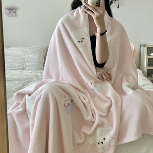 Cartoon animal double-sided velvet blanket printed milk velvet blanket small red book explosions cross-border Amazon wholesale