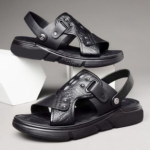 Summer beach men's shoes special sandals men's waterproof non-slip soft soles deodorant beach slippers men's dual-use sandals