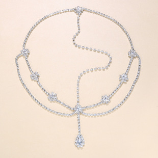 European and American Bride Exaggerated Full Diamond Headwear Hair Accessories Headpiece Shiny Rhinestone Exquisite Hair Belt Rhinestone-encrusted Su Head Chain