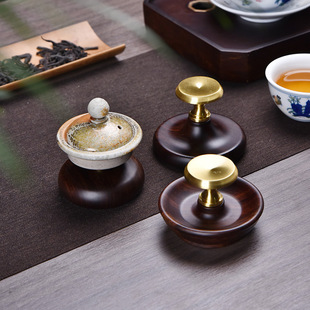 Lid tea ceremony accessories teapot lid holder kung fu tea set accessories tea tray tea pet decoration Ebony teapot lid holder wholesale
