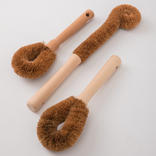 Pot Brush Coconut Brown Brush Pot Wholesale Kitchen Stove Cleaning Washer Household Daily Supplies Beech Hard Wool Set Large