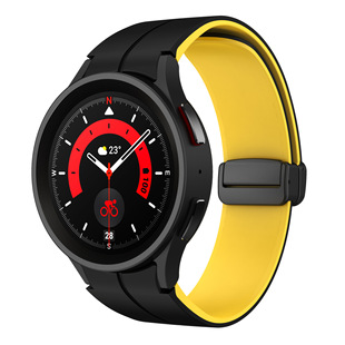 Для Samsung Watch6 5 ремешок для часов Watch6 5 4 двухцветный магнитный складной ремешок для часов с силиконовой пряжкой
