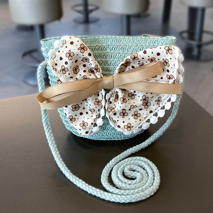 Summer Girl Sunshade Straw Hat Bow Summer Travel Princess Beach Big Brim Hat Girl Fisherman Hat Bag Summer