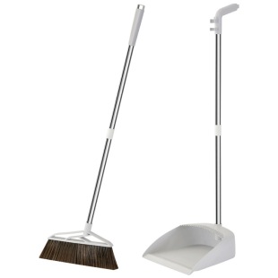 Broom Dustpan suit Household Soft Wool Broom Stainless Steel Serrated Broom Dustpan Combination