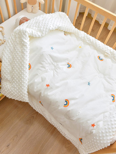 Baby quilt pure cotton autumn and winter thickened cotton quilt newborn baby children Air conditioning quilt kindergarten soothing Peas cover quilt