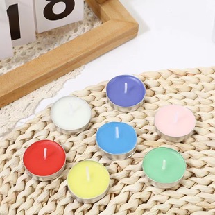 Tea wax 10 PCs PVC box round aluminum shell butter lamp long lamp Net red fire paint candle household holiday wholesale