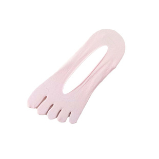 Five-finger socks women's spring and summer thin mesh breathable invisible boat socks shallow toe socks non-slip heel-proof invisible socks