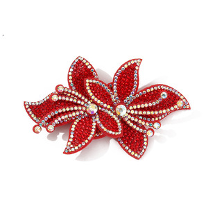 Multicolor rhinestone crystal orchid cloth stickers DIY high sense ladies shoes and hats children's clothing clothing accessories wholesale