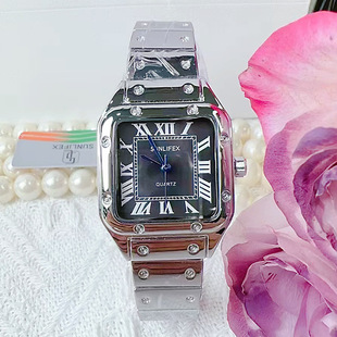 SUNLIFEX watches cross-border wholesale women's steel band watches square Roman fashion casual waterproof watches for export