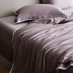 Malochi Top Luxury Condensed 120 Ultra-fine Denier Silk Four-piece Set Angle Piece Rhinestone Quilt Cover LF Lyocell Bedding