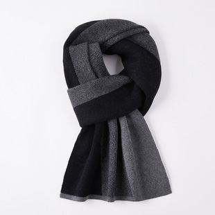 Cashmere scarf cotton cashmere scarf winter new men's casual warm knitted wool knitted scarf men