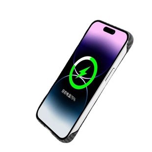 Suitable for Apple 15 Carbon Fiber 14 Magnetic Mobile Phone Case iphone16promax Advanced Sense Magnifier 14 Missing Label