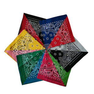 All Cotton Diagonal Color Matching Double Cashew Flower Sunflower Square Scarf Casual Outdoor Hip-hop All-match Square Scarf