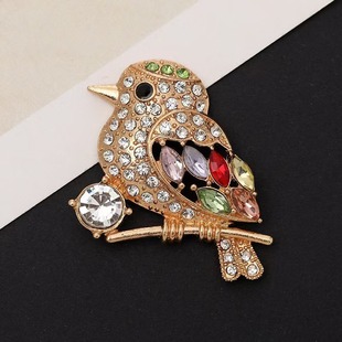 Magpie Bird Brooch High-end Japanese Style Cute Anti-running Light High-end Sense Personalized Suit Colorful Pin Corsage Accessories