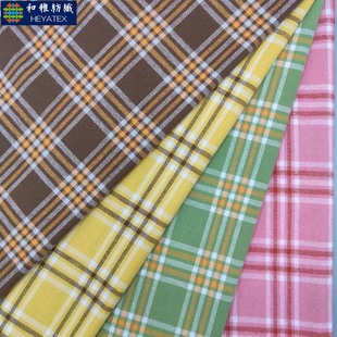 Yarn-dyed Twill Brushed Plaid Cotton Spot Autumn and Winter Shirt Home Pillow Fabric