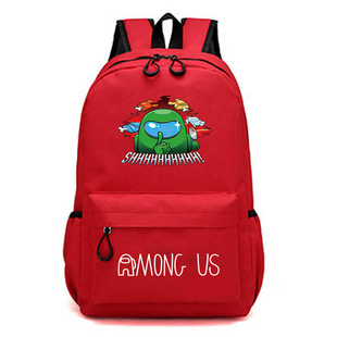 among us Pupils Schoolbag Children Space Wolf Kill Game Peripheral Backpack