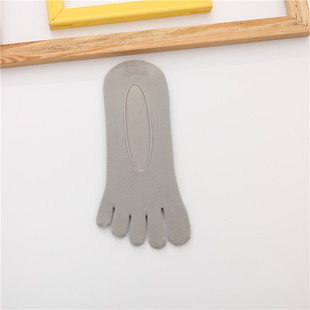 Men's Five-Finger Socks Summer Thin Silicone Non-Slip Boat Socks Velvet Shallow Mouth Invisible Silk Stockings Set Toe Socks