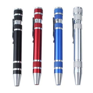 Multi-function screwdriver eight-in-one aluminum alloy disassembly tool pen head cross head screwdriver