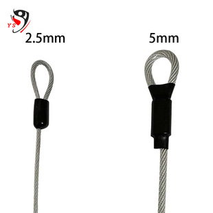 Electric car anti-theft wire rope lock motorcycle lock 304 stainless steel wire rope plastic pressing aluminum sleeve anti-loss