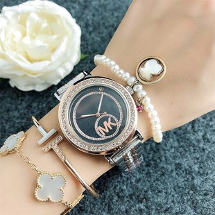 DW Star Watch Crystal Watch Оптовые модные часы Розовое золото Кварцевые часы из нержавеющей стали Дешевые часы с бриллиантами