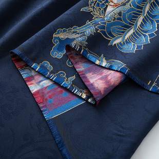 Baolian Lantern-Horse Face Skirt Weaving Gold Makeup Flower Heavy Industry Material New Chinese Han Clothing Ming Made Chinese Style Jacquard Fabric diy