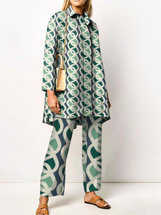 2025 Cross-Border Amazon Spring 3D Digital Comfort 2025 Women's Suit Suit European and American New Cross-Border Long Sleeve