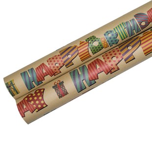 birthday Kraft Paper European and American Party Cake Candle Champagne birthday Thickened Gift Decoration Wrapping Paper