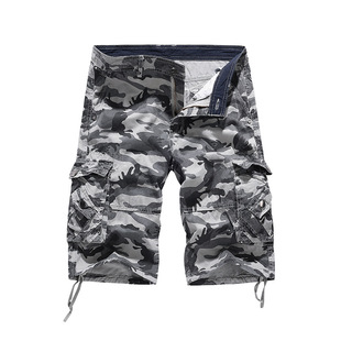 Perennial loose camouflage plus size workwear shorts AliExpress multi-pocket five-point pants foreign trade overalls 956