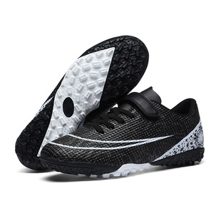 Foreign trade new children's velcro spike broken nail shoes children's football shoes rubber nail C Luo training plus size Jinjiang shoes