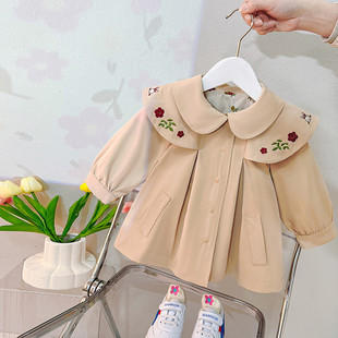 Baby Girl Spring and Autumn Thin Stylish 1 Coat Baby 2023 New Fashionable Korean Windbreaker 2 Children's Clothes for Hair