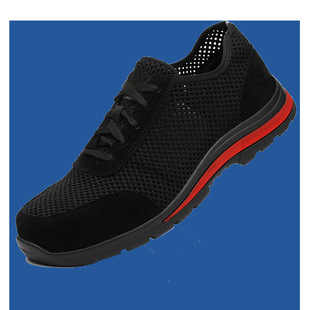 Labor shoes summer breathable men's deodorant soft bottom steel toe anti-smashing anti-puncture wear wholesale work protective shoes safety shoes