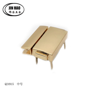 Factory wholesale medium square lock alloy lock bag die-cast press lock handbag gift box lock spring lock
