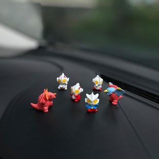 Car Ornaments Ultraman Monster Central Control Screen Ornaments Healing Display Doll Decompression Car Interior Decoration