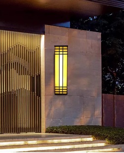 Outdoor waterproof wall lamp villa door exterior wall hanging lamp new Chinese style marble wall lamp wall lamp outdoor garden lamp