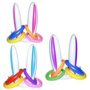 in stock Supply PVC Inflatable Easter Rabbit Ear Ring Rabbit Head Game Ring Spider Ring
