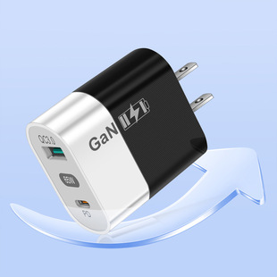New qc 3.0 fast charging PD33W charging head 9v12v fast charging GaN US gauge European gauge usb charger direct charging