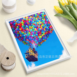 New Amazon hot sale 5D diamond painting hot air balloon swan scenery full diamond diy decorative painting manufacturers wholesale