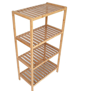 Floor Multi-layer Storage Rack Solid Wood Bamboo Storage Rack Simple Living Room Bedroom Kitchen Room Storage Rack