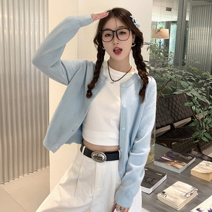 Red Cardigan Sweater 2024 New Autumn and Winter Knitwear Lazy Western Style Small Shirt High-grade Sense Inner Coat Top