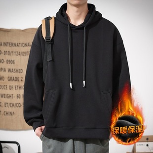 fleece-lined Sweat Men's Heavy Sweat Men's Autumn and Winter Loose American Fashion Brand Casual Hooded Sweat Men