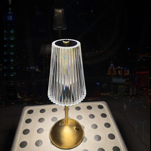 Light Luxury Bedroom Bedside Crystal Night Light Atmosphere Girl Touch Dimmable Rechargeable Decorative Creative Lamp Table Lamp