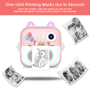 New children's digital camera of the new style of the clapper cute rainbow cat mini photo print digital hd camera