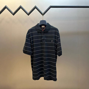 Cotton Bead Breathable Dry Embroidered Striped Men's Top Lapel T-Shirt Polo Shirt Men Polo
