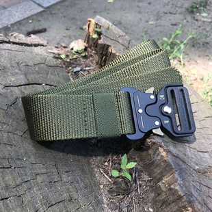 Men's Buckle Tactical Belt Outdoor Sports Nylon New Woven Canvas Versatile Military Training Cobra Belt