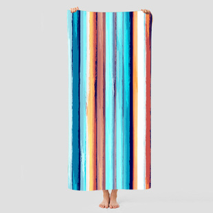 Microfiber beach towel double-sided velvet absorbent quick-drying bath towel beach swimming yoga gym sports towel