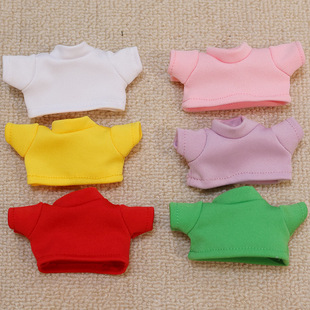 15cm Handdog T-shirt Small Clothes Cotton Doll Accessories Knitted Shirt 10cm Rose Pendant Doll Clothes