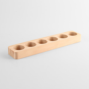 6 grid essential oil display stand solid wood New Zealand pine can hold 15ml essential oil bottle