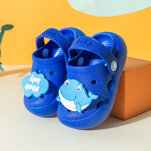 Baby Slippers Summer Boys Indoor Cute Non-Slip 1 Year Old 3 Year Old Infant Toe-Toe Sandals Kidsren's Hole Shoes for Girls