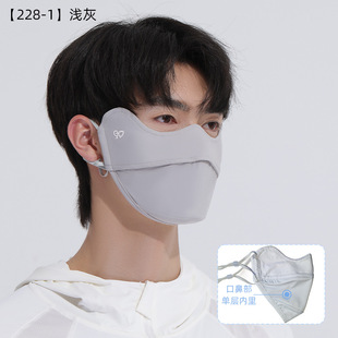2024 new in stock summer nylon eye protection angle UPF100 slim anti-ultraviolet ice silk mask sunscreen mask