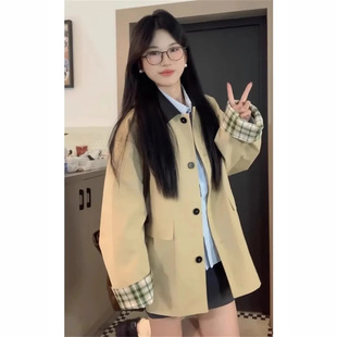 Mid-length Khaki Coat Coat Women's 2025 Spring and Autumn New Style Small High-end Japanese British Style Jacket